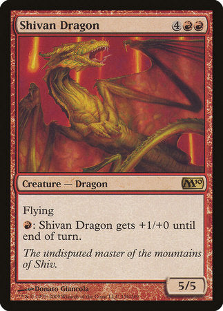 Shivan Dragon [Magic 2010] | Cards and Coasters CA