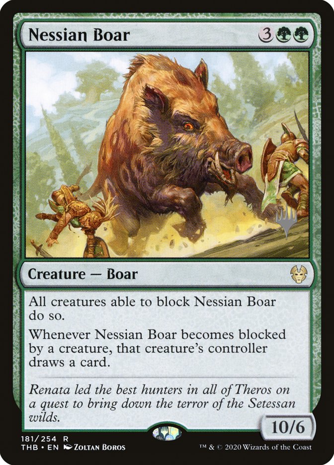 Nessian Boar (Promo Pack) [Theros Beyond Death Promos] | Cards and Coasters CA
