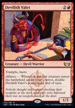 Devilish Valet (Promo Pack) [Streets of New Capenna Promos] | Cards and Coasters CA