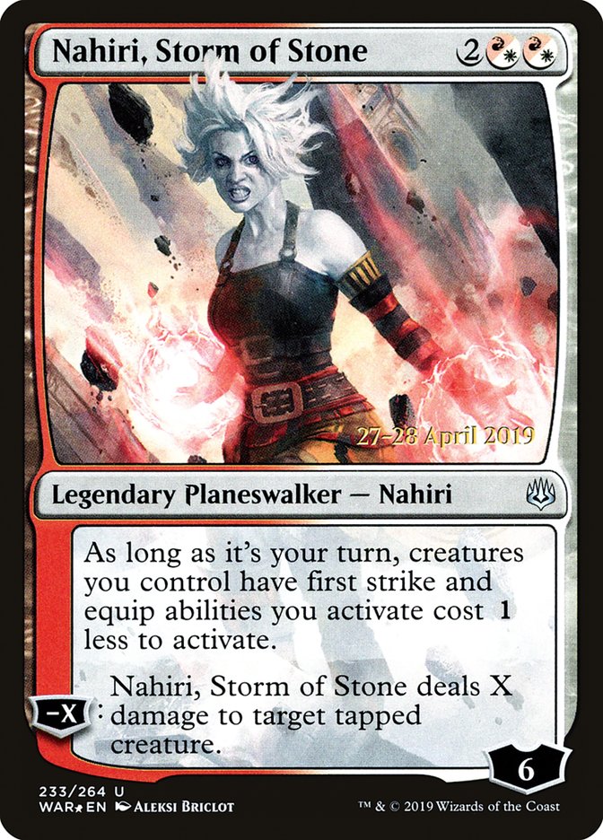 Nahiri, Storm of Stone  [War of the Spark Prerelease Promos] | Cards and Coasters CA