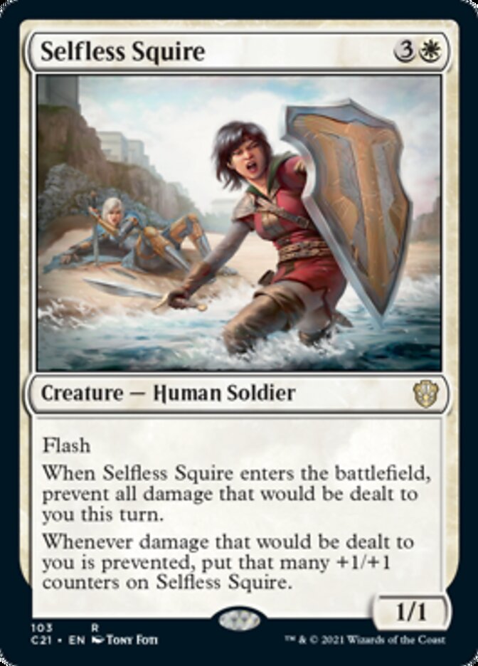 Selfless Squire [Commander 2021] | Cards and Coasters CA