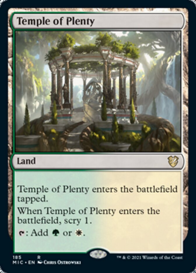 Temple of Plenty [Innistrad: Midnight Hunt Commander] | Cards and Coasters CA