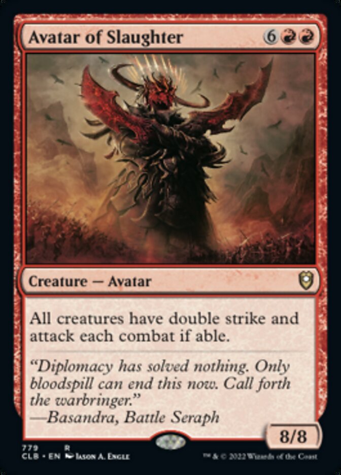 Avatar of Slaughter [Commander Legends: Battle for Baldur's Gate] | Cards and Coasters CA