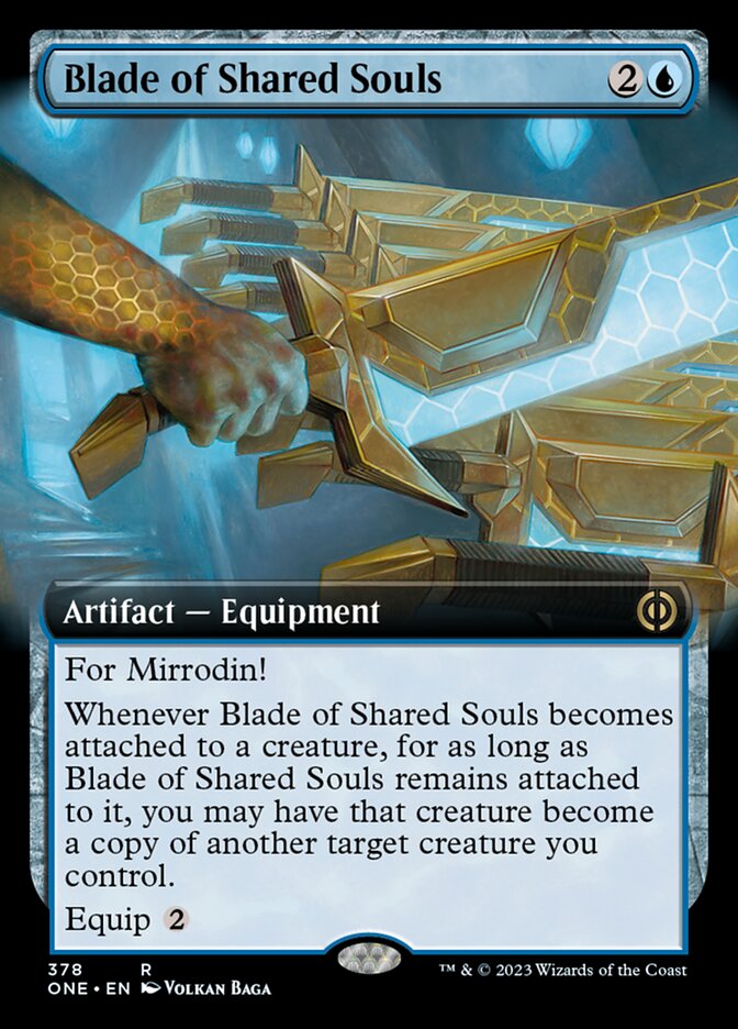 Blade of Shared Souls (Extended Art) [Phyrexia: All Will Be One] | Cards and Coasters CA