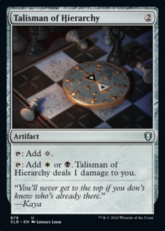 Talisman of Hierarchy [Commander Legends: Battle for Baldur's Gate] | Cards and Coasters CA