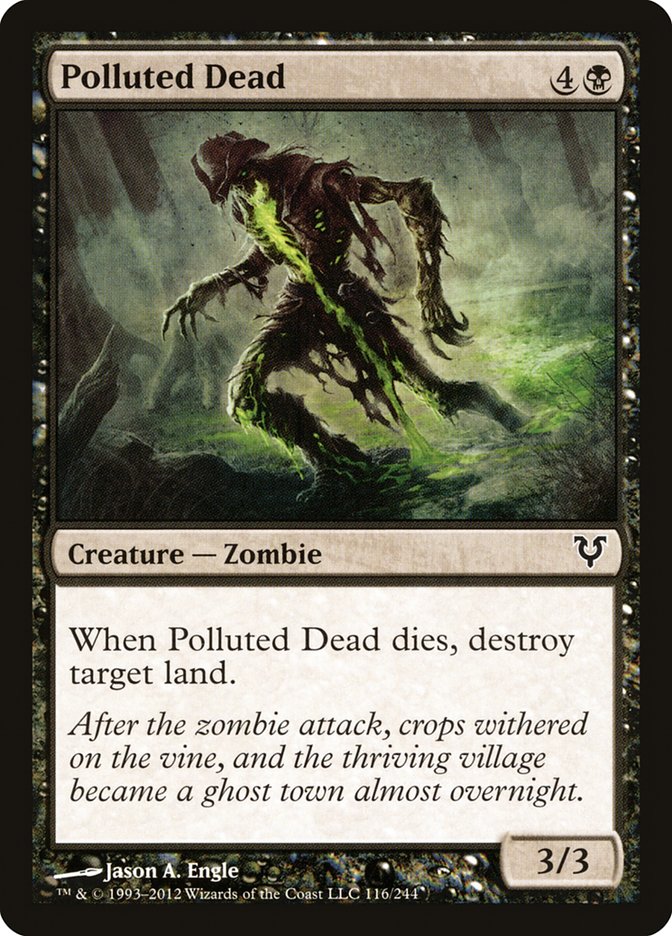 Polluted Dead [Avacyn Restored] | Cards and Coasters CA