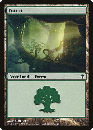 Forest (246a) [Zendikar] | Cards and Coasters CA