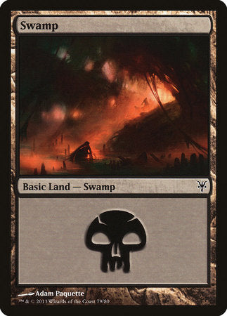 Swamp (79) [Duel Decks: Sorin vs. Tibalt] | Cards and Coasters CA