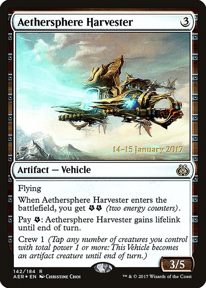 Aethersphere Harvester  [Aether Revolt Prerelease Promos] | Cards and Coasters CA