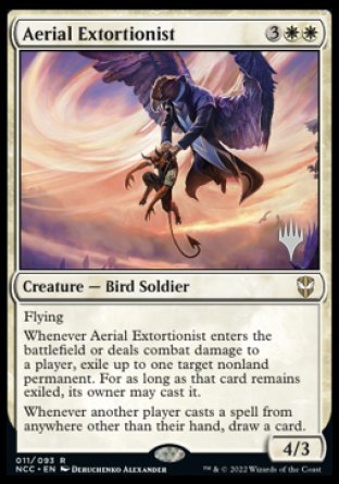 Aerial Extortionist (Promo Pack) [Streets of New Capenna Commander Promos] | Cards and Coasters CA