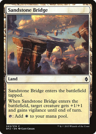 Sandstone Bridge [Battle for Zendikar] | Cards and Coasters CA