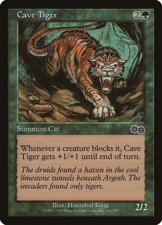 Cave Tiger [Urza's Saga] | Cards and Coasters CA