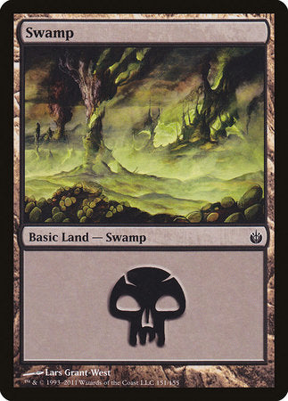 Swamp (151) [Mirrodin Besieged] | Cards and Coasters CA