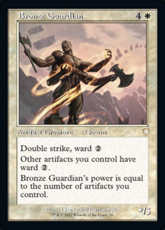 Bronze Guardian (Retro) [The Brothers' War Commander] | Cards and Coasters CA
