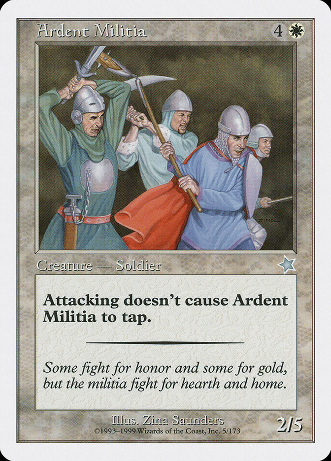 Ardent Militia [Starter 1999] | Cards and Coasters CA