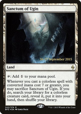 Sanctum of Ugin [Battle for Zendikar Promos] | Cards and Coasters CA