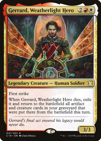 Gerrard, Weatherlight Hero [Commander 2019] | Cards and Coasters CA