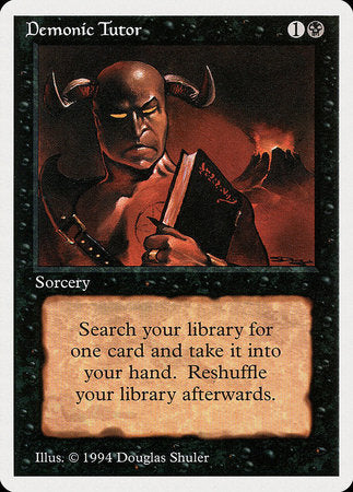 Demonic Tutor [Summer Magic / Edgar] | Cards and Coasters CA