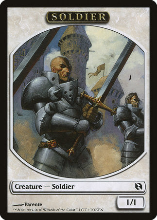 Soldier Token [Duel Decks: Elspeth vs. Tezzeret Tokens] | Cards and Coasters CA