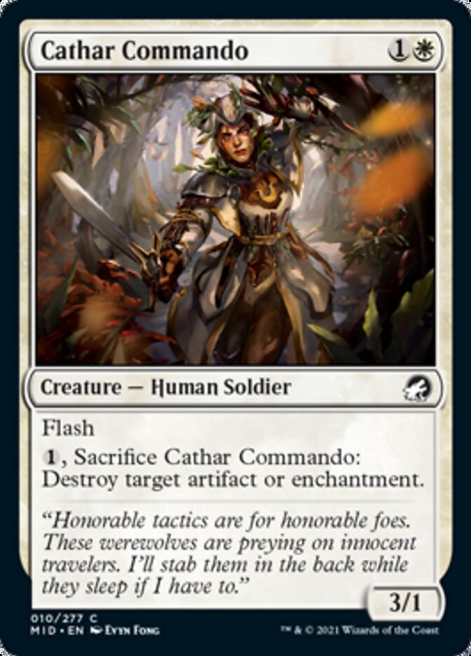 Cathar Commando [Innistrad: Midnight Hunt] | Cards and Coasters CA