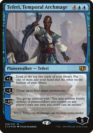 Teferi, Temporal Archmage (Commander 2014) [Commander 2014 Oversized] | Cards and Coasters CA