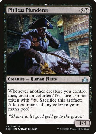 Pitiless Plunderer [Rivals of Ixalan] | Cards and Coasters CA