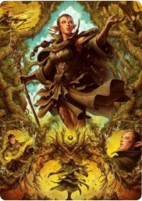 Nissa of Shadowed Boughs 2 Art Card [Zendikar Rising Art Series] | Cards and Coasters CA