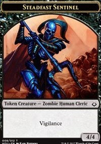 Steadfast Sentinel // Zombie Double-sided Token [Hour of Devastation Tokens] | Cards and Coasters CA