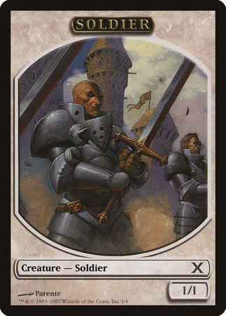 Soldier Token [Tenth Edition Tokens] | Cards and Coasters CA