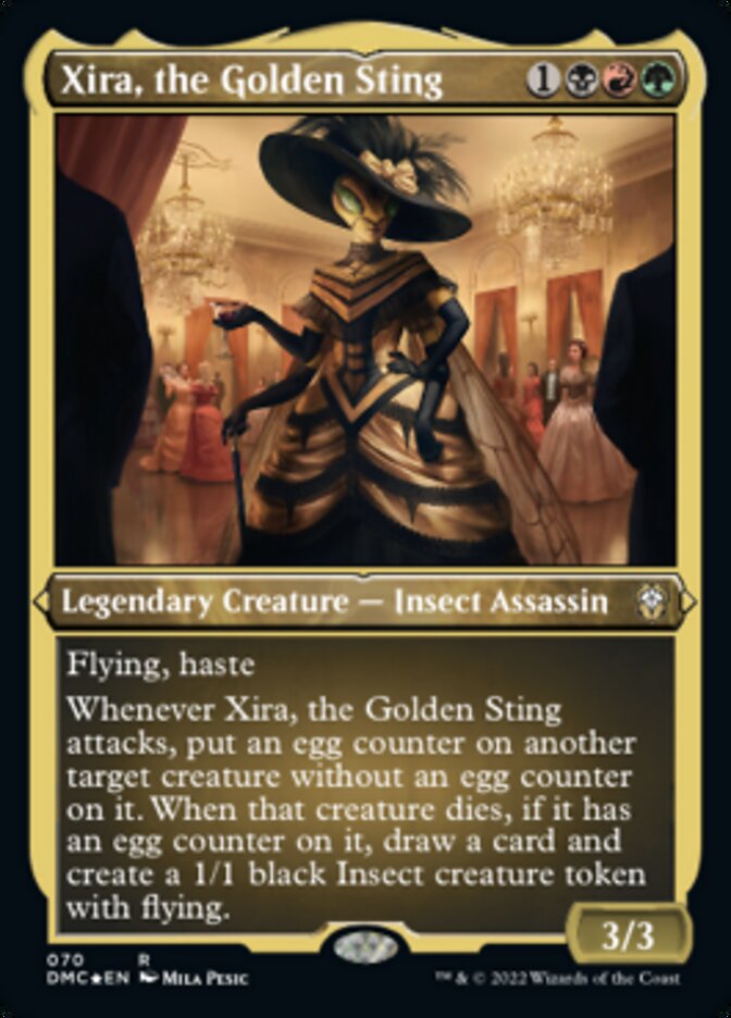 Xira, the Golden Sting (Foil Etched) [Dominaria United Commander] | Cards and Coasters CA