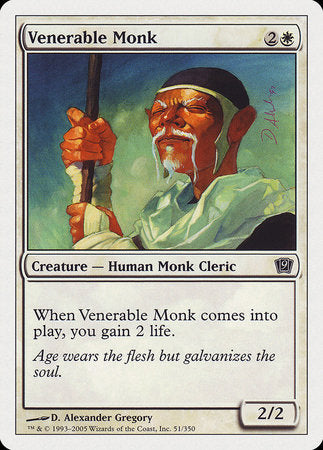 Venerable Monk [Ninth Edition] | Cards and Coasters CA