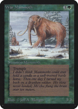 War Mammoth [Limited Edition Alpha] | Cards and Coasters CA