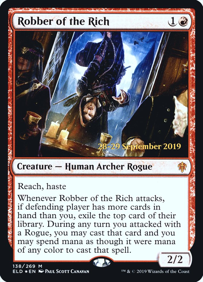 Robber of the Rich  [Throne of Eldraine Prerelease Promos] | Cards and Coasters CA