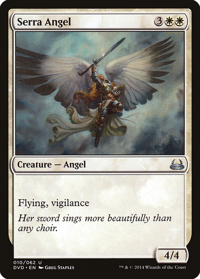 Serra Angel (Divine vs. Demonic) [Duel Decks Anthology] | Cards and Coasters CA