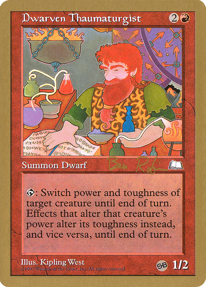 Dwarven Thaumaturgist (Ben Rubin) (SB) [World Championship Decks 1998] | Cards and Coasters CA