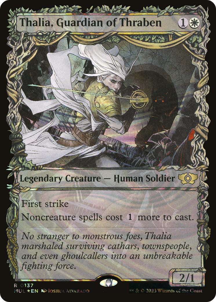 Thalia, Guardian of Thraben (Halo Foil) [Multiverse Legends] | Cards and Coasters CA