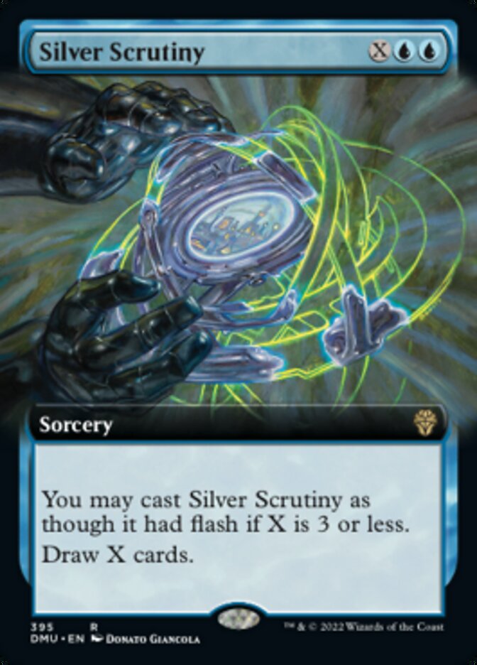 Silver Scrutiny (Extended Art) [Dominaria United] | Cards and Coasters CA