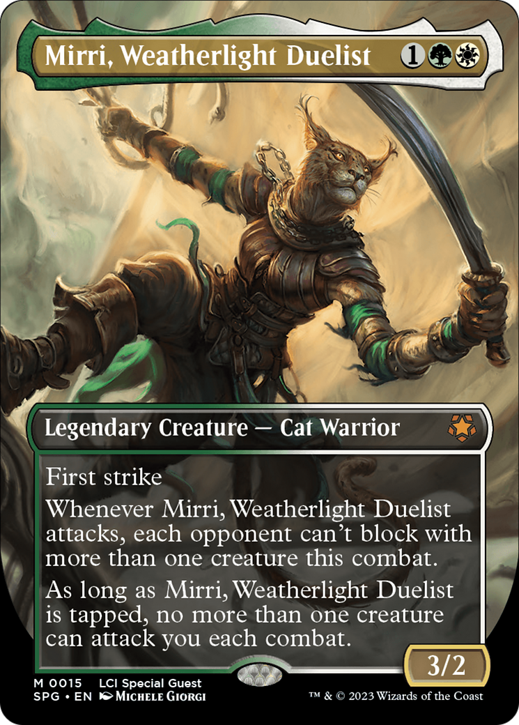 Mirri, Weatherlight Duelist (Borderless) [The Lost Caverns of Ixalan Special Guests] | Cards and Coasters CA