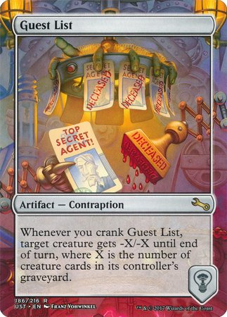 Guest List [Unstable] | Cards and Coasters CA