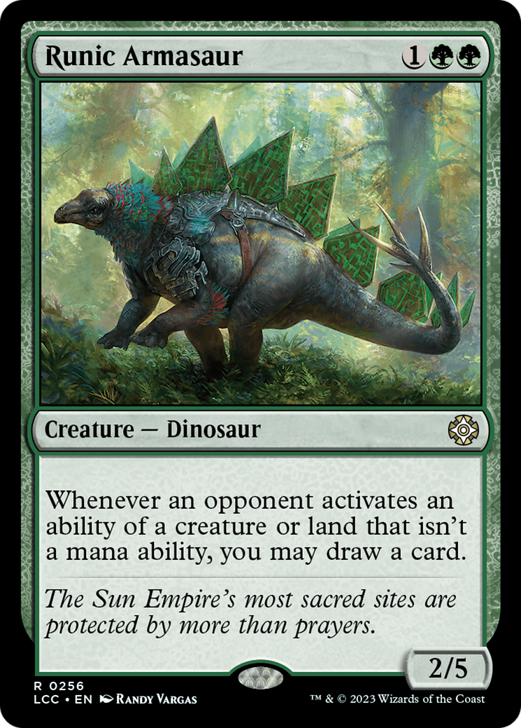 Runic Armasaur [The Lost Caverns of Ixalan Commander] | Cards and Coasters CA