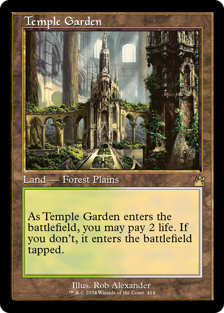 Temple Garden (Retro) [Ravnica Remastered] | Cards and Coasters CA