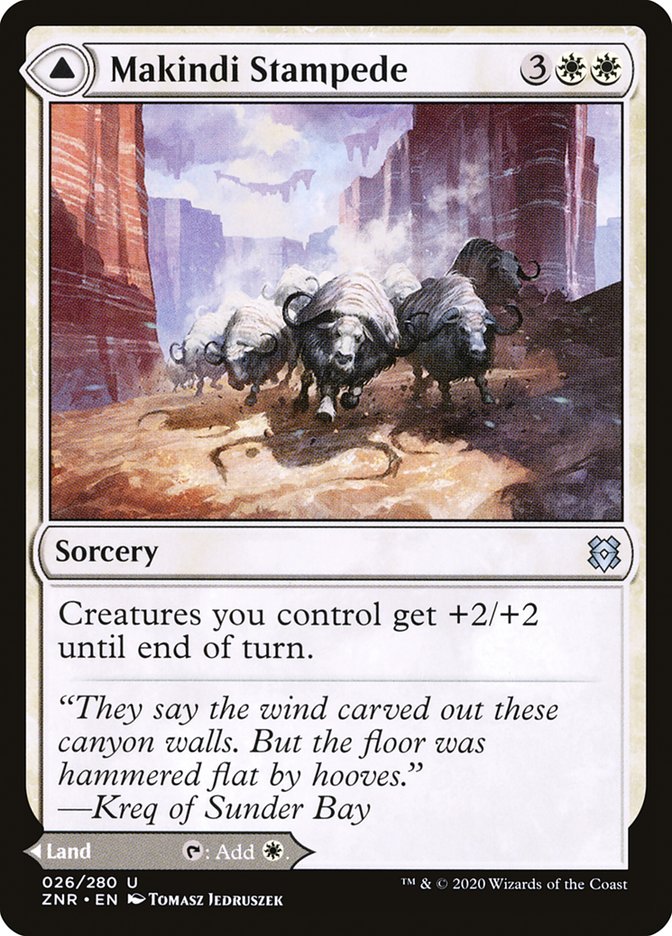 Makindi Stampede // Makindi Mesas [Zendikar Rising] | Cards and Coasters CA