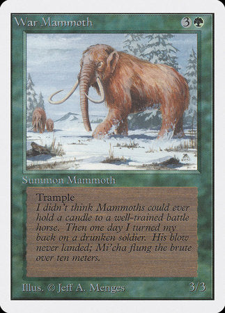 War Mammoth [Unlimited Edition] | Cards and Coasters CA