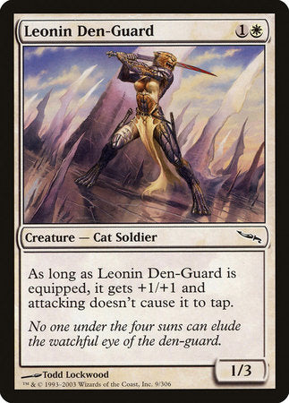 Leonin Den-Guard [Mirrodin] | Cards and Coasters CA
