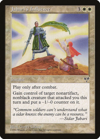 Jabari's Influence [Mirage] | Cards and Coasters CA