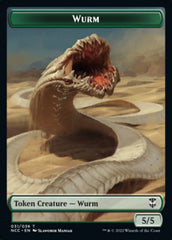 Elf Warrior // Wurm Double-sided Token [Streets of New Capenna Commander Tokens] | Cards and Coasters CA