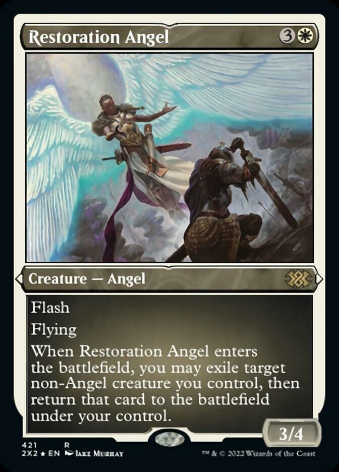Restoration Angel (Foil Etched) [Double Masters 2022] | Cards and Coasters CA