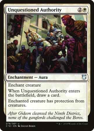 Unquestioned Authority [Commander 2018] | Cards and Coasters CA