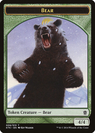 Bear Token [Khans of Tarkir Tokens] | Cards and Coasters CA