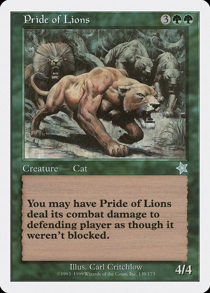 Pride of Lions [Starter 1999] | Cards and Coasters CA